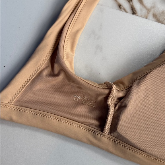 Aerie Floral Scoop Bikini Top Sz S Resortwear Beachy All Over Print - Picture 7 of 8